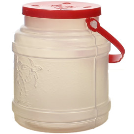 Plastic Milk Container with Handle and Lid 500 ml (10 Units) 