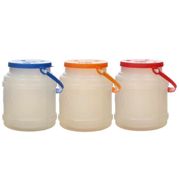 Plastic Milk Container with Handle and Lid 500 ml (10 Units) 