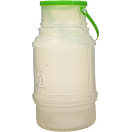 Plastic Milk Container with Handle and Lid 1000 ml (50 Units)