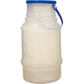 Plastic Milk Container with Handle and Lid 1000 ml (10 Units) 