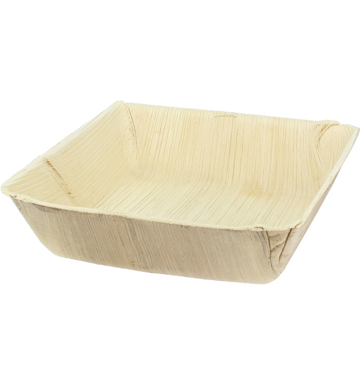 Palm Leaf Plate Deep Square Shape 16x16cm (100 Units)