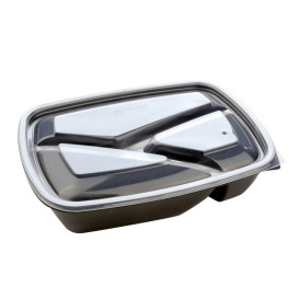 Plastic Lid for Deli Container PP Rectangular shape 3C Black 23x17cm (75 Units)  