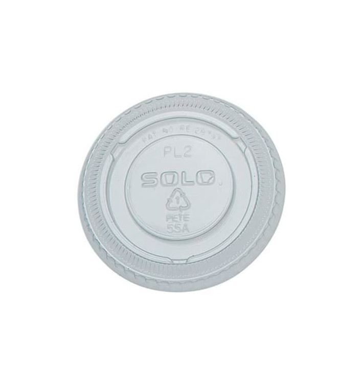 Plastic Lid PET Crystal Closed Flat Ø6,6cm (100 Units)