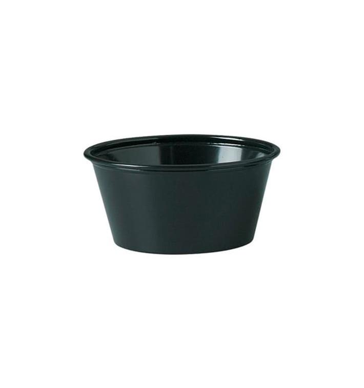 Plastic Souffle Cup PP Black 100ml Ø7,3cm (2500 Units) 