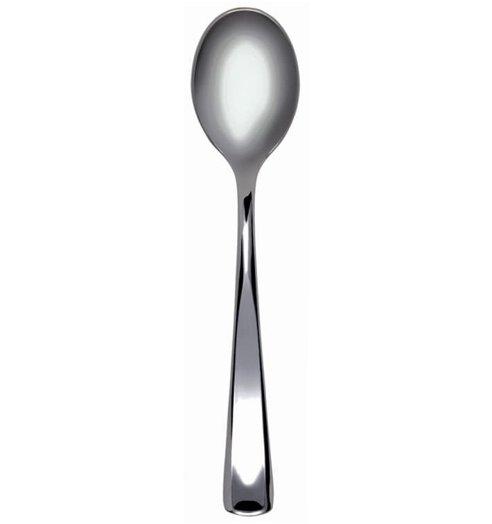 Plastic Spoon Metallized 17,5cm (10 Units)