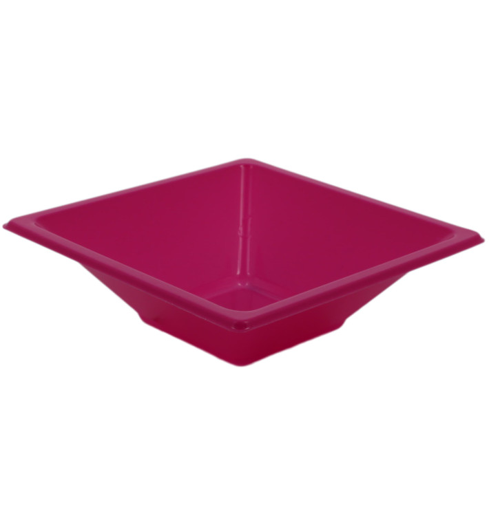 Plastic Bowl PS Square shape Fuchsia 12x12cm (720 Units)