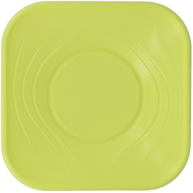 Plastic Plate PP "X-Table" Square shape Lime 18 cm (8 Units) 