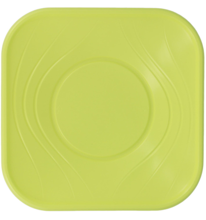 Plastic Bowl PP Square shape "X-Table" Lime 18x18cm (8 Units) 