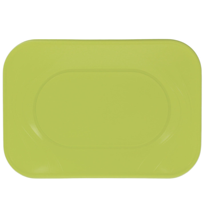 Plastic Tray Microwavable "X-Table" Lime Green 33x23cm (2 Units) 