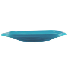 Plastic Plate PP "X-Table" Square shape Turquoise 18 cm (8 Units) 