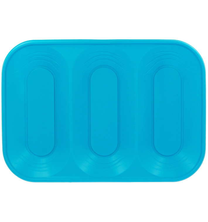 Plastic Tray Microwavable "X-Table" 3C Turquoise 33x23cm (30 Units)