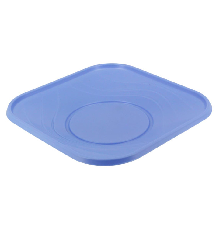 Plastic Plate PP "X-Table" Square shape Violet 18 cm (8 Units) 