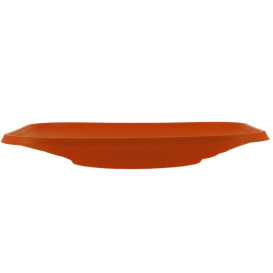 Plastic Plate PP "X-Table" Square shape Orange 18 cm (120 Units)