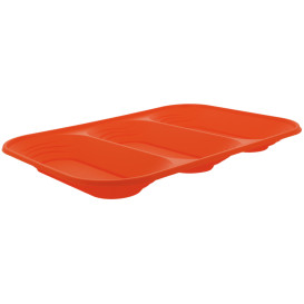 Plastic Tray Microwavable "X-Table" 3C Orange 33x23cm (2 Units) 