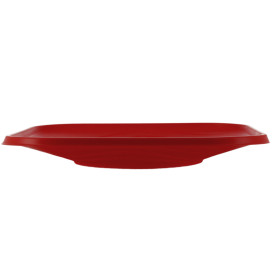 Plastic Plate PP "X-Table" Square shape Red 18 cm (8 Units) 