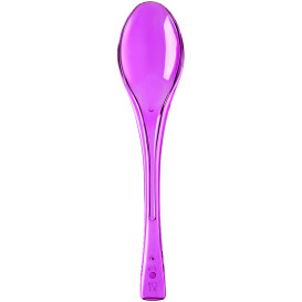 Plastic Spoon PS "Fly" Fuchsia Clear 14,5cm (3000 Units)