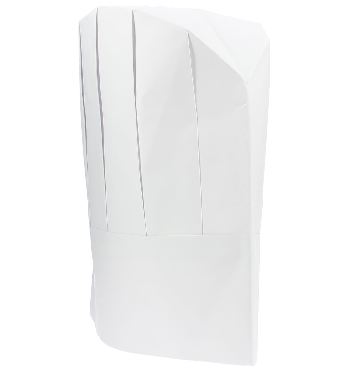 Disposable Paper Chef Hat for Kids Pinstripe White (400 Units)