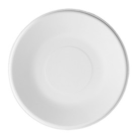 Sugarcane Plate Deep White Ø18 cm (50 Units) 