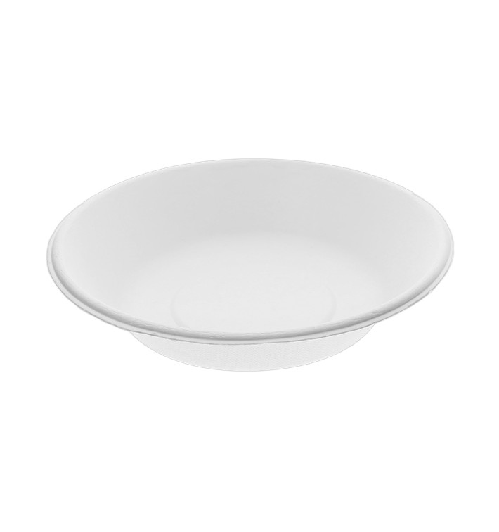 Sugarcane Plate Deep White Ø18 cm (600 Units)