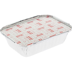 Paper Lid for Foil Pan "3 Cannelloni" 360ml (100 Units)