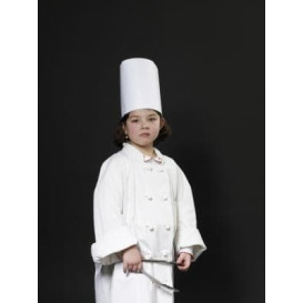 Disposable Paper Chef Hat for Kids Pinstripe White (400 Units)