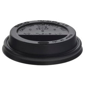 Lid for Paper Cup Hole Black 12,16 and 20 Oz Ø8,9cm (100 Units)