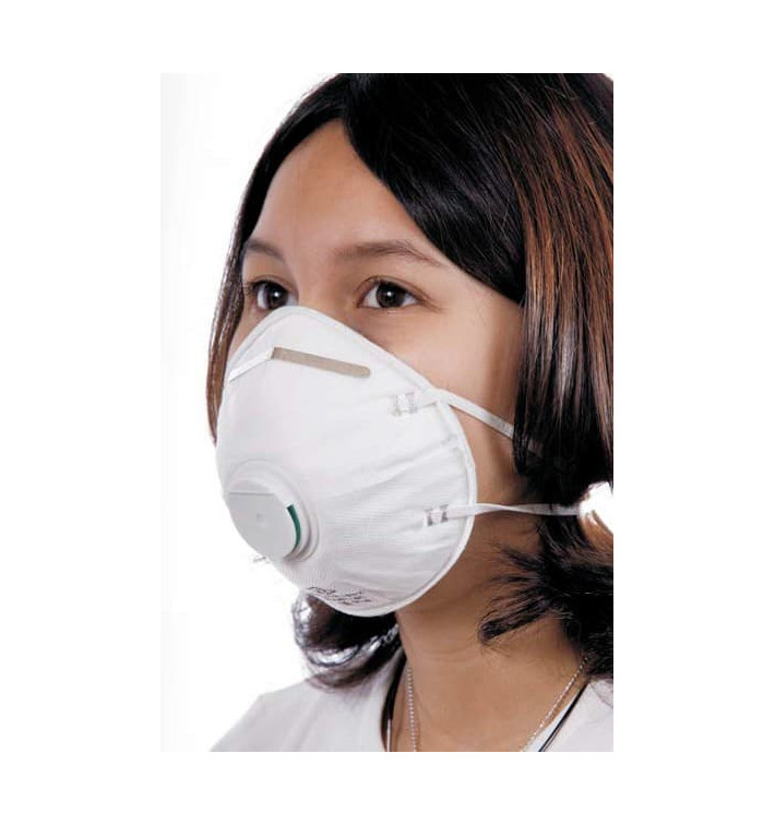 Disposable Dust Mask with Valve White FFP2 