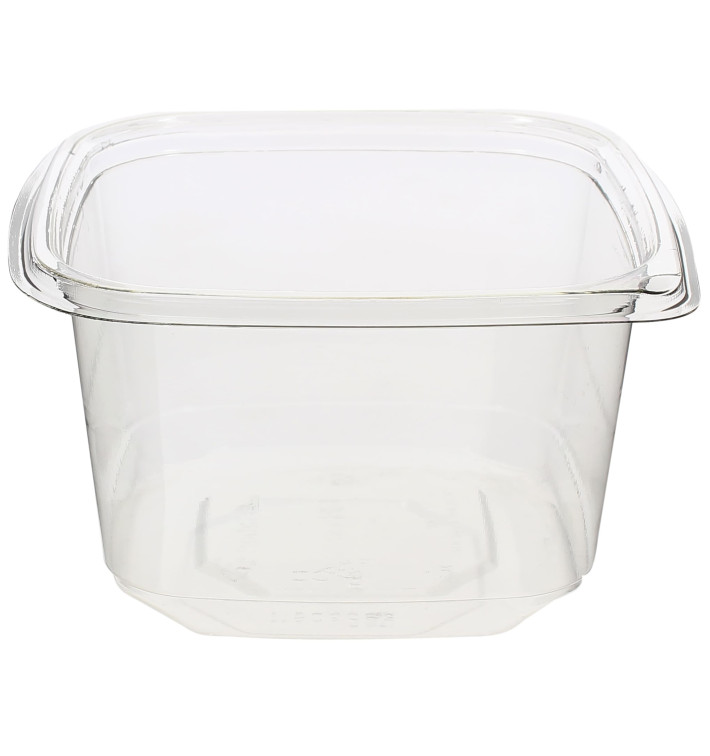 Plastic Deli Container PET Tamper-Evident 600ml 12x12x7cm (50 Units) 