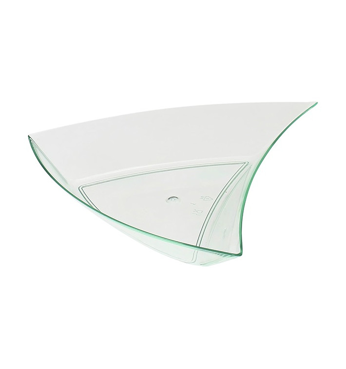 Tasting Sauce Bowl PS Triangle Shape Water Green 12,5x12x2cm (12 Uts)