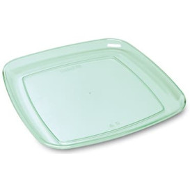 Plastic Tray Square Shape Hard Clear 35x35cm (5 Units) 