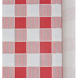 Paper Tablecloth Roll Red Checkers 1x100m. 40g (6 Units)