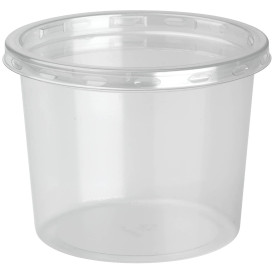 Plastic Deli Container with Lid rPET "DeliLite" 9,8Oz/279ml (500 Units)