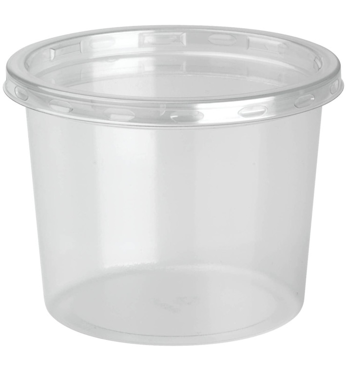 Plastic Deli Container with Lid rPET "DeliLite" 9,8Oz/279ml (500 Units)