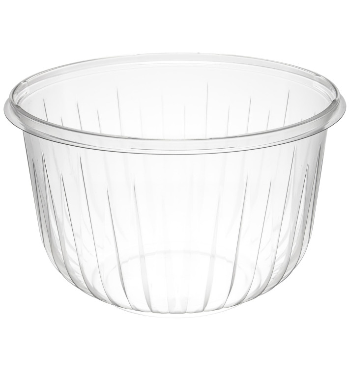 Plastic Salad Bowl PET "PresentaBowls" Clear 1895ml Ø18,3cm (63 Units)  