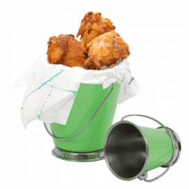 Serving Bucket Steel Green Ø9x9cm (1 Unit) 