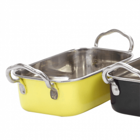 Serving Bucket Steel Yellow 14,5x9,5cm (6 Units)