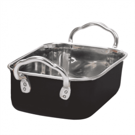 Serving Bucket Steel Black 14,5x9,5cm (6 Units)