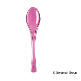 Plastic Spoon PS "Fly" Fuchsia Clear 14,5cm (3000 Units)