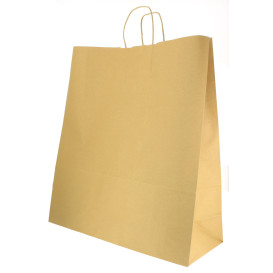 Paper Bag with Handles Kraft Hawanna 100g 46+16x49cm (200 Units)