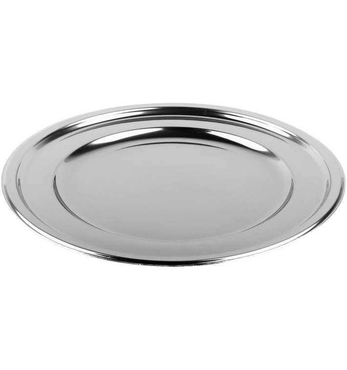 Plastic Charger Plate Round Shape Silver 30 cm (50 Units)