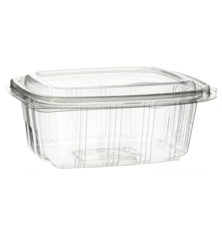 Plastic Hinged Deli Container PET High Dome Lid 500ml (750 Units)