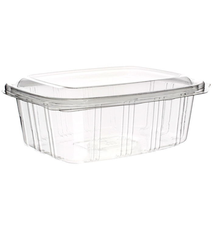 Plastic Hinged Deli Container PET High Dome Lid 1000ml (50 Units) 