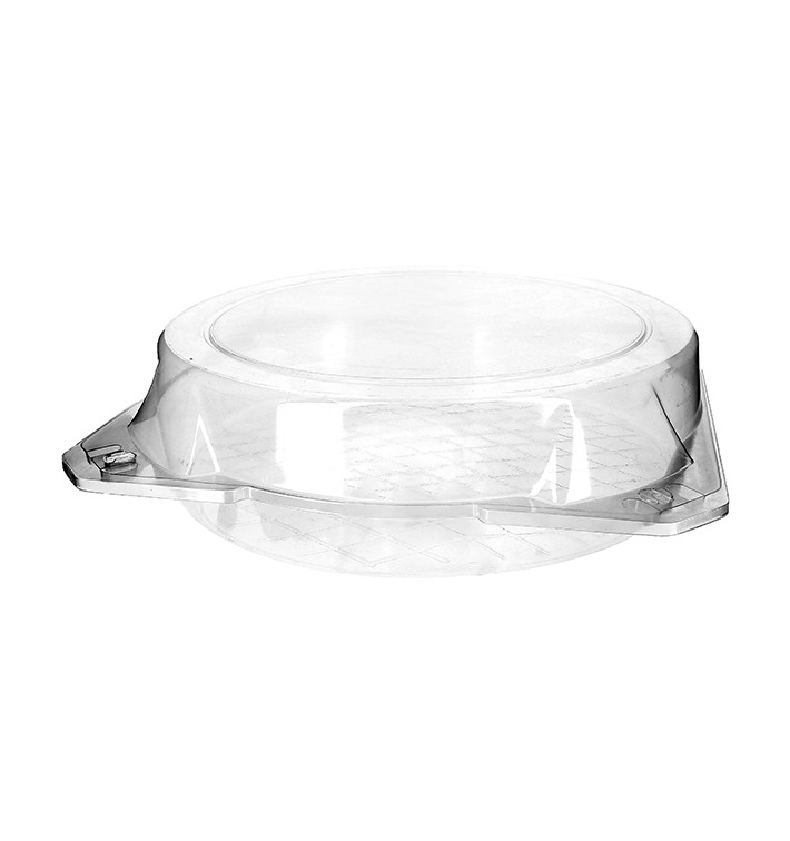 Plastic Hinged Bakery Container PET Ø27x8cm (100 Units)