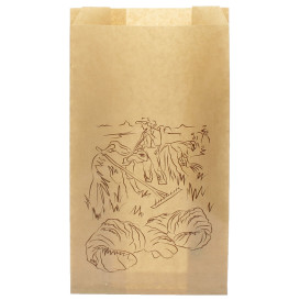 Paper Food Bag Kraft "Siega" 14+7x24cm (100 Units)  