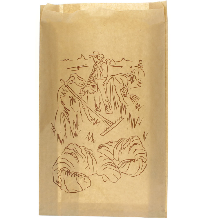 Paper Food Bag Kraft "Siega" 22+7x36cm (250 Units)  