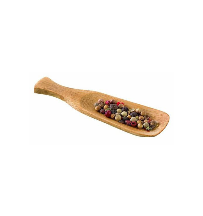 Bamboo Tasting Spoon "Baseball" 10x3cm (24 Units) 