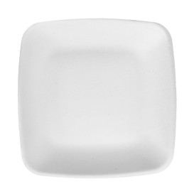 Sugarcane Plate White 6,5x6,5cm (300 Units)