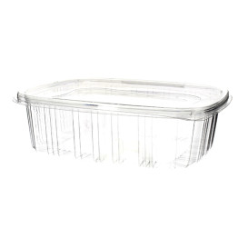 Plastic Hinged Lid OPS 1500ml (60 Units)  