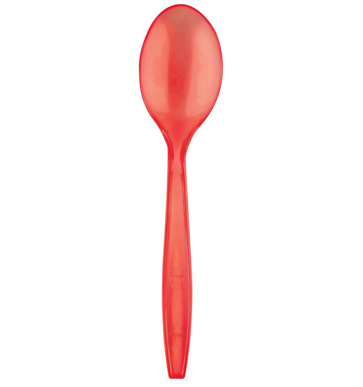 Plastic Spoon PS Premium Red 19cm (1000 Units)