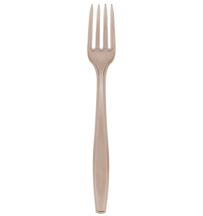 Plastic Fork PS Premium Beige 19cm (1000 Units)